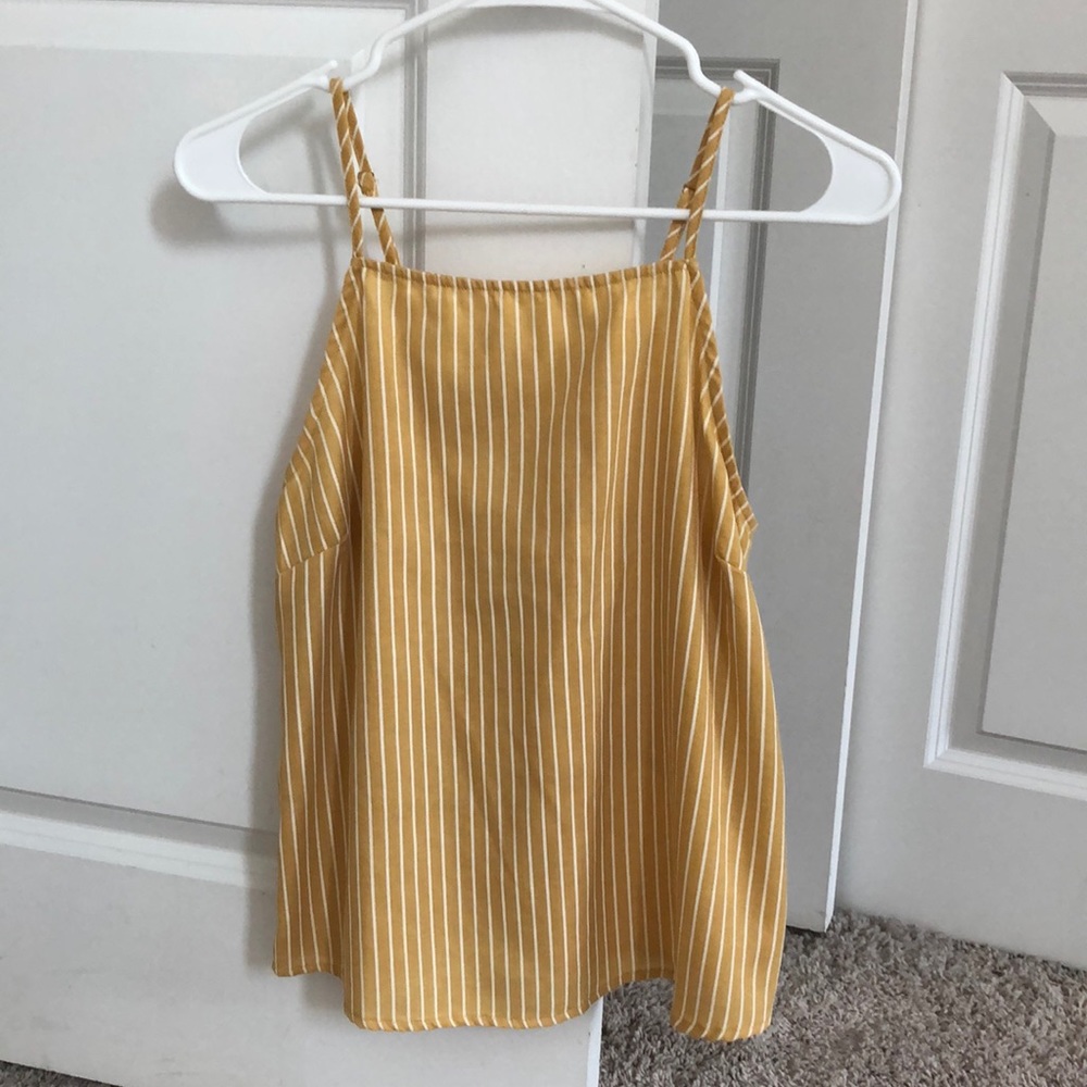 Francesca’s yellow striped tank top - small